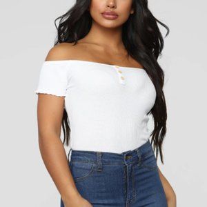 Fashion Nova Apparently In Love Top - White L